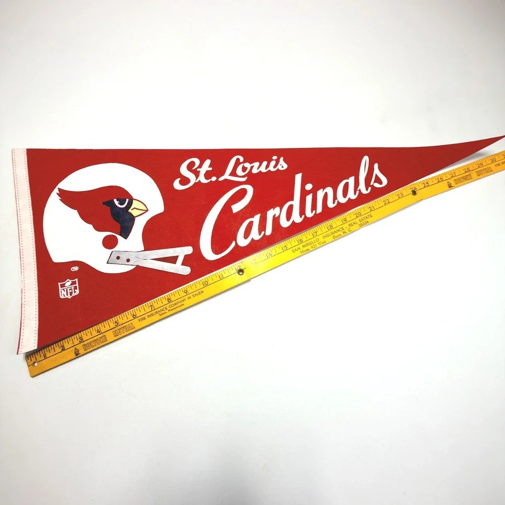 St Louis Cardinals Vintage NFL Felt Pennant Helmet Logo 30
